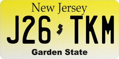 NJ license plate J26TKM