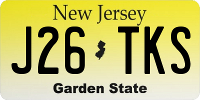 NJ license plate J26TKS
