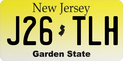 NJ license plate J26TLH