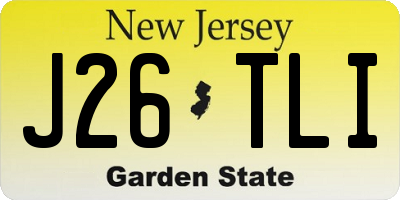NJ license plate J26TLI