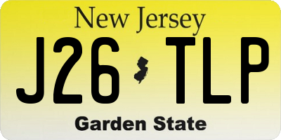 NJ license plate J26TLP