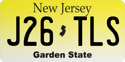 NJ license plate J26TLS