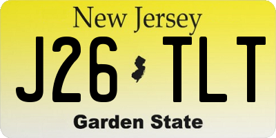 NJ license plate J26TLT