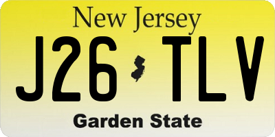 NJ license plate J26TLV