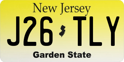 NJ license plate J26TLY