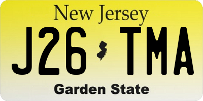 NJ license plate J26TMA