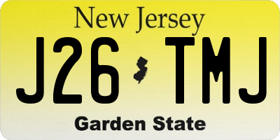 NJ license plate J26TMJ
