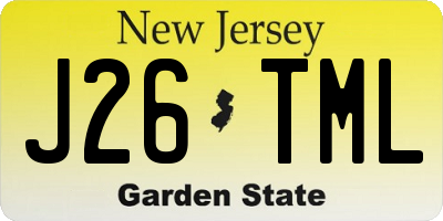 NJ license plate J26TML