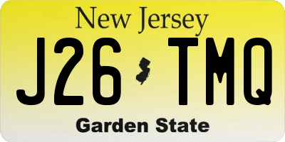 NJ license plate J26TMQ