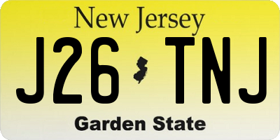 NJ license plate J26TNJ