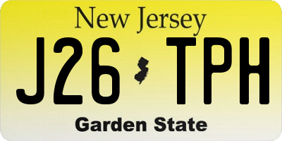 NJ license plate J26TPH