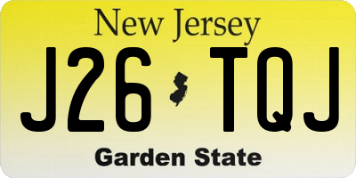 NJ license plate J26TQJ