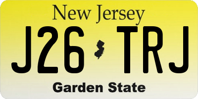 NJ license plate J26TRJ