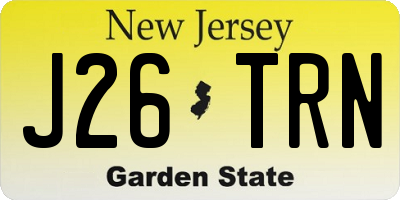 NJ license plate J26TRN