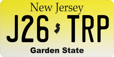 NJ license plate J26TRP
