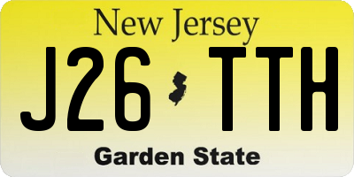 NJ license plate J26TTH