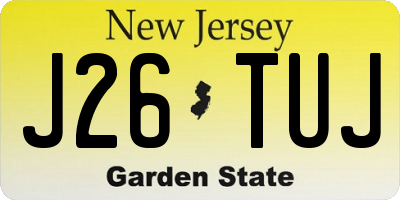 NJ license plate J26TUJ