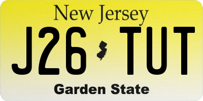 NJ license plate J26TUT