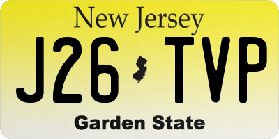 NJ license plate J26TVP