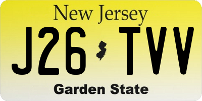 NJ license plate J26TVV