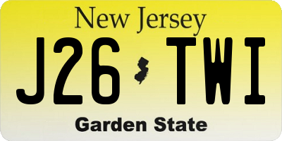 NJ license plate J26TWI