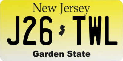 NJ license plate J26TWL