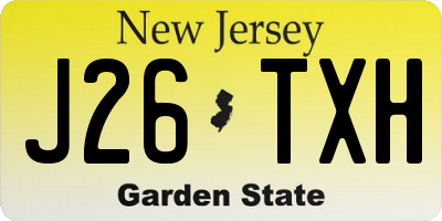 NJ license plate J26TXH