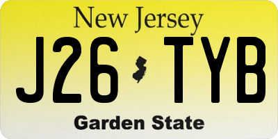 NJ license plate J26TYB