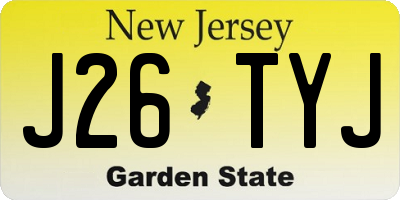 NJ license plate J26TYJ