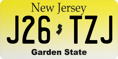 NJ license plate J26TZJ