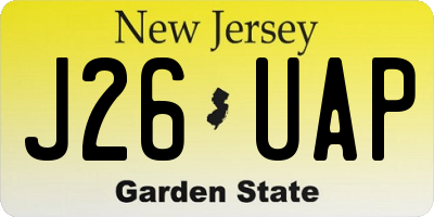 NJ license plate J26UAP