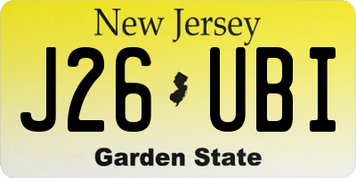 NJ license plate J26UBI