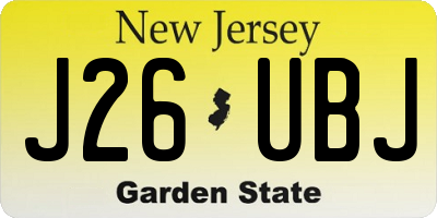 NJ license plate J26UBJ
