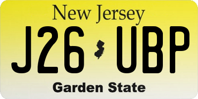 NJ license plate J26UBP