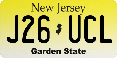 NJ license plate J26UCL