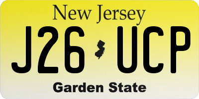 NJ license plate J26UCP