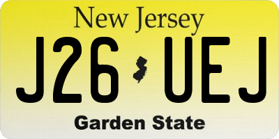 NJ license plate J26UEJ