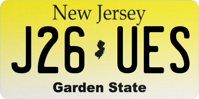 NJ license plate J26UES