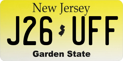 NJ license plate J26UFF