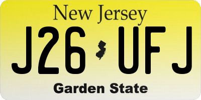 NJ license plate J26UFJ