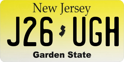 NJ license plate J26UGH