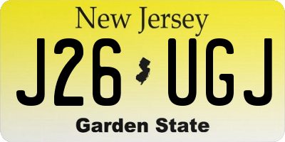 NJ license plate J26UGJ