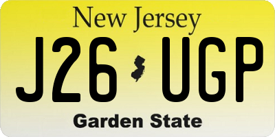 NJ license plate J26UGP