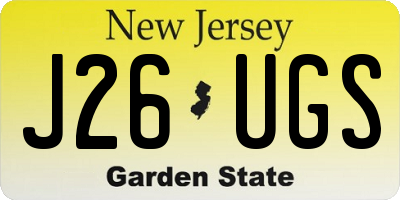 NJ license plate J26UGS