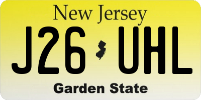 NJ license plate J26UHL