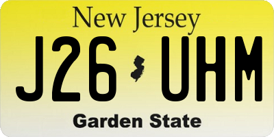 NJ license plate J26UHM
