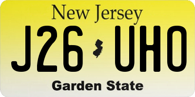 NJ license plate J26UHO