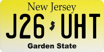 NJ license plate J26UHT