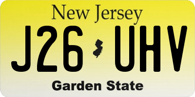 NJ license plate J26UHV