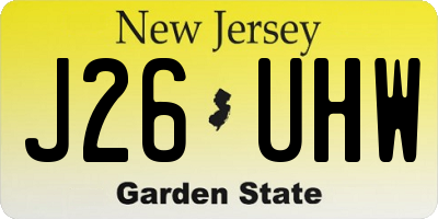 NJ license plate J26UHW